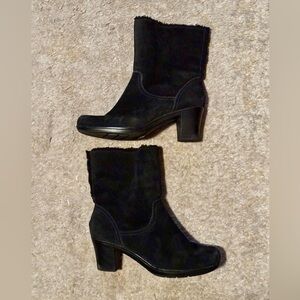 Clark’s Black Suede Ankle Boots